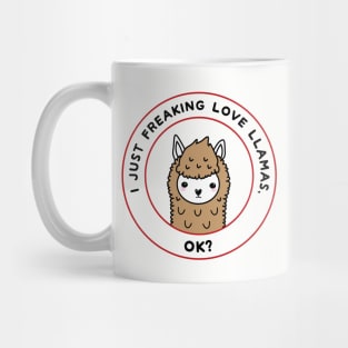 I just freaking love llamas, ok? Mug